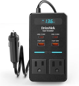 300W Auto Wechselrichter - Dual DC zu AC Stecker Adapter 65W USB-C Schnellladen, - Bild 1 von 7