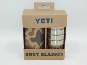 NUEVO YETI Shot Glasses & Case - Juego de 4 - Wetlands Camo 2025 LANZAMIENTO LIMITADO - Imagen 1 de 5
