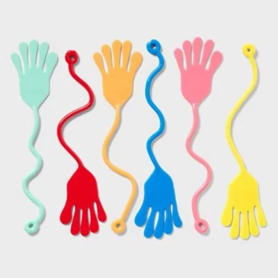 6ct Jumbo Sticky Hands  Spritz: Multicolor Stretchy Hand Party Favor Toy for Kid - Изображение 1 из 3