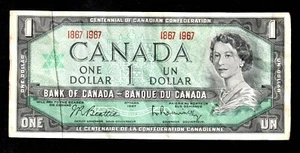 π¨π¦ Canada, $1 DOLLAR 1967, P-84a, QEII, * Commemorative * BANKNOTE - Picture 1 of 2