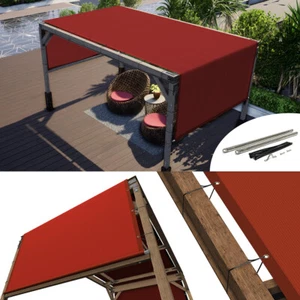 Cubierta de parasol para pérgola ColourTree toldo de repuesto universal con varillas, rojo - Imagen 1 de 11
