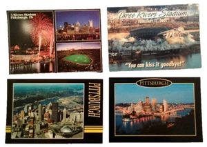 4 Pittsburgh Postkarten 3 Rivers Stadium 2, Point State Park, Civic Arena - Bild 1 von 10