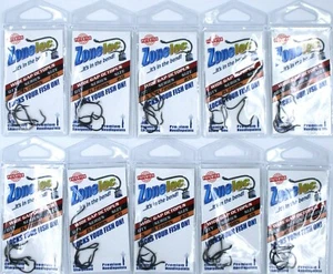 (10) Packs Zoneloc Wide Gap Octopus Fish Hooks Size 2/0 ZL720BN-2/0 Brand New - Picture 1 of 4
