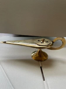 Brass Alladin Incense Burner for Cone,Resin,Stick burner,FREE CONES w/ PURCHASE - Picture 1 of 3
