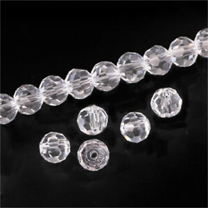 Diy 100Pc4Mm White Round Crystal Glass Spacer Beads For Earring Bracelet Jewelry
