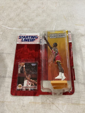1994 Starting Lineup Hakeem Olajuwon Houston Rockets Kenner Sports Figure *Read* Cover