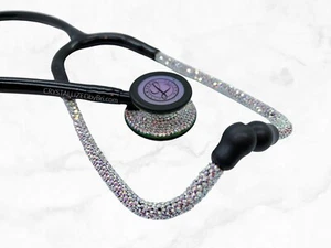Bling Classic III Stethoscope AUSTRIAN CRYSTALS Bedazzled Dr Nursing Littmann - Picture 1 of 12