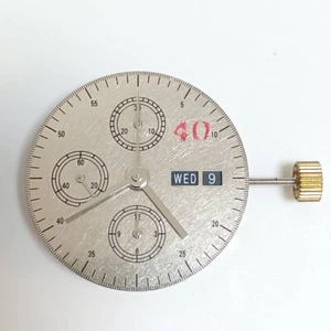 DANDONG 7750 Mechanical Automatic Movement Black Day & Date Repair Parts - Picture 1 of 5