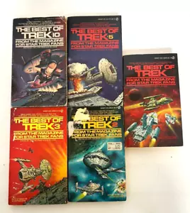 The Best of Trek ~ 5 Signet Paperback Books ~ #s 1 2 3 5 + 10 From Trek Magazine - Picture 1 of 5