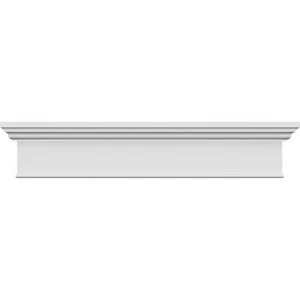Ekena Millwork CRH07X40BT 40" Bottom Width x 44" Top Width x 7 1/4"H x 1"P, T... - Picture 1 of 9
