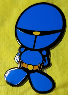 Blue Alien Space Man Geocaching GLOW Trackable Black Polished Nickel GEOCOIN - Image 1 of 4