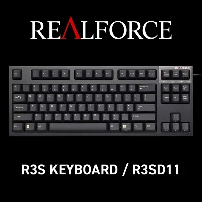 Topre REALFORCE R3S Keyboard R3SD11 USB US ANSI 45g Black - Image 1 of 4