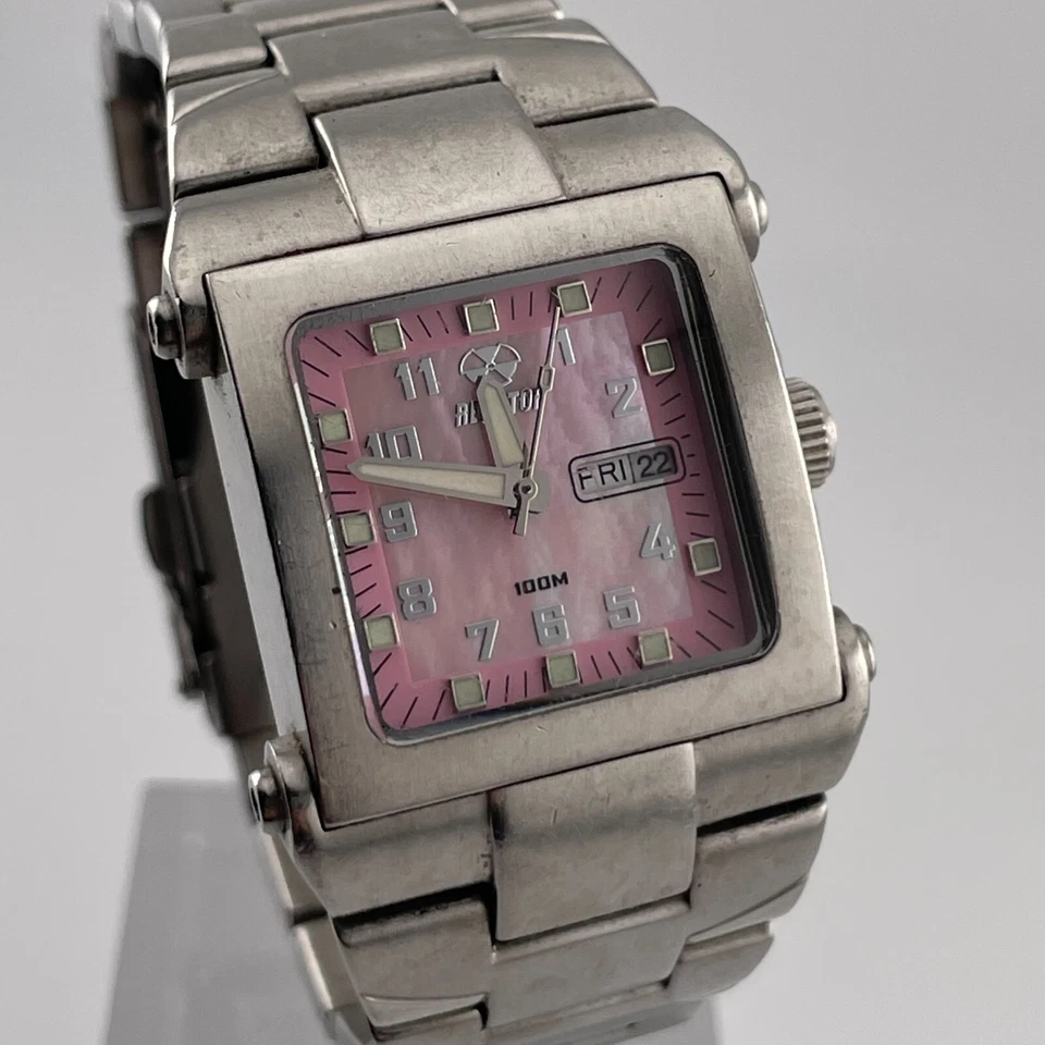 Reloj Reactor MC2 Mujer Raro Aspecto Perla Dial Día Fecha 25mm Estuche Cuarzo Pulsera Foto 1 de 4