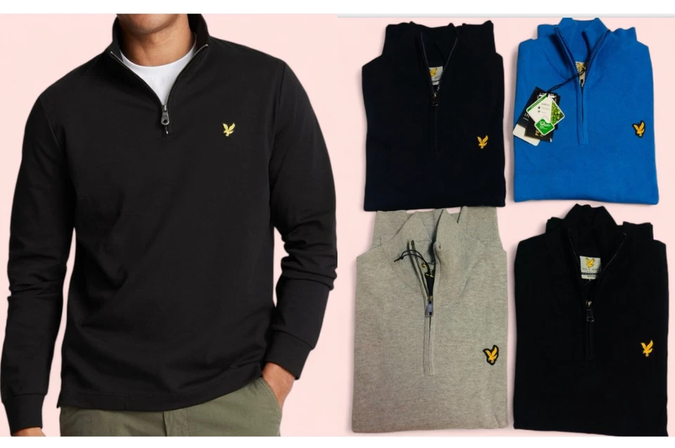 Lyle And Scott Cotton  1/4 zip jumper For Mens - Image 1 of 1