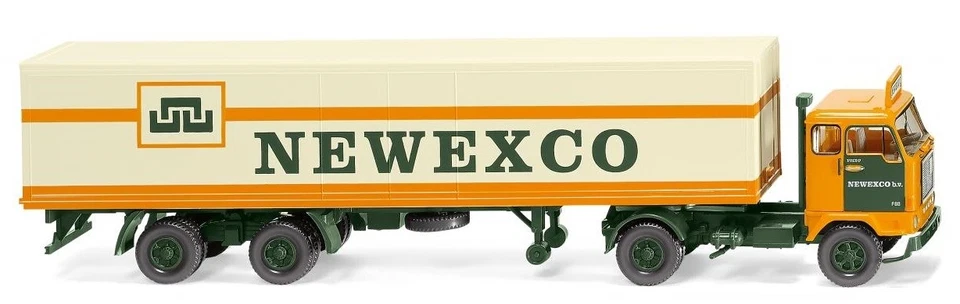 WIKING - VOLVO F88 4x2 con rimorchio furgone 2 Assi NEWEXCO - 1/87 - WIK054202 - Immagine 1 di 1