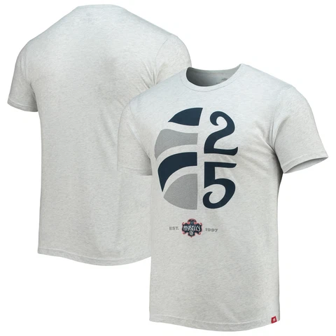 Men's Sportiqe White Washington Mystics 25th Anniversary Logo Tri-Blend T-Shirt Cover