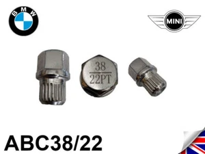 BMW Mini Security Master Locking Wheel Nut Key Bolt ABC38 C 38 22 Spline - Picture 1 of 1