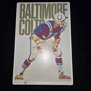 Vintage Fleer Big Signs 1968 NFL Football Art poster card Baltimore Colts - Picture 1 of 4