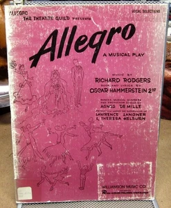 ALLEGRO Musical Play songbook vocal selections Rodgers & Hammerstein - Picture 1 of 4