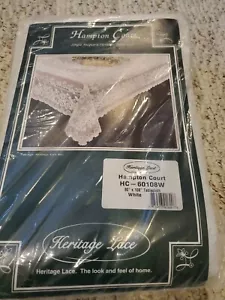 Hampton court Heritage Lace white Rectangular Tablecloth New 60 x 108" - Picture 1 of 3