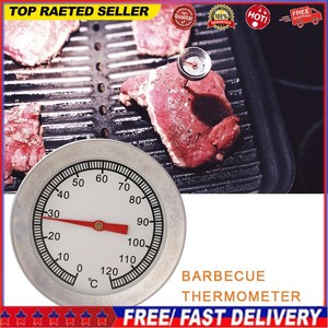 BBQ Smoke Grill Thermometer 0-120 Celsius Stainless Steel Baking Oven Temp Gauge
