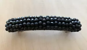 Renee Rivera Barrette San Francisco Black Jet Beads Made in France - Picture 1 of 4