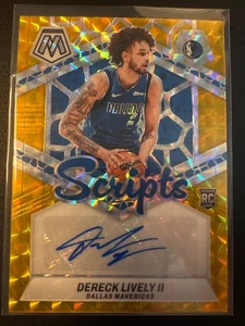 2023 Mosaic Dereck Lively II ROOKIE Scripts RC 10/10 GOLD AUTO - Bild 1 von 4