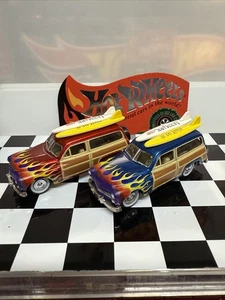 HOT WHEELS Lexmark Johnny Lightning 2 Cars Woodie Surfin 🔥 Combined Shipping - Picture 1 of 5