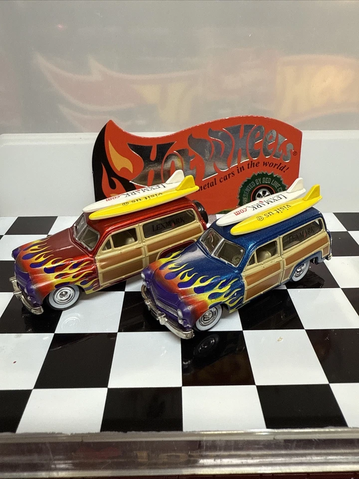 HOT WHEELS Lexmark Johnny Lightning 2 Cars Woodie Surfin 🔥 Combined Shipping - Image 1 of 4