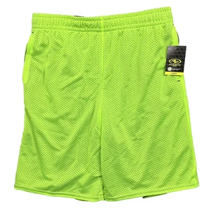 Athletic Works Mesh Shorts Boys XL Husky 14/16 Neon Green Drawstring Lined NEW - Picture 1 of 15