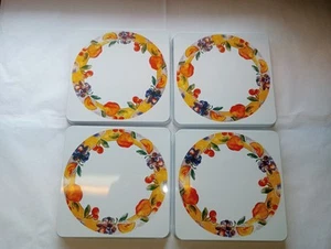 Juego de 4 cubiertas de quemador de estufa cesta de frutas vintage Corelle Coordenates para envío - Imagen 1 de 2