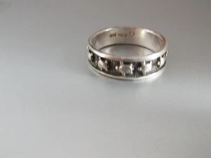 Anello a fascia in argento sterling • debole marchio 925 • design classico unisex • misura 10 - Foto 1 di 18