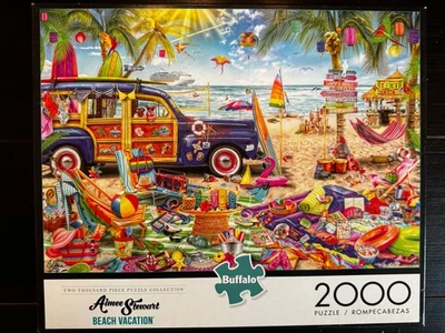 Buffalo Games Puzzle Aimee Stewart BEACH VACATION 2000 Piece 2081 - Image 1 of 4