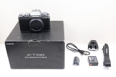 FUJIFILM X-T100 BODY ONLY - DARK SILVER - GOOD USED CONDITION - Image 1 of 4