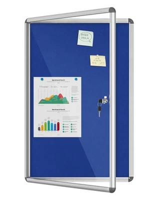 Закрытая доска объявлений 36 x 24 дюйма, запираемая атмосферостойкая алюминиевая пробка не... - Изображение 1 из 4