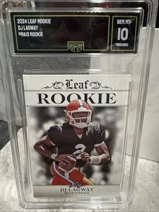 🔥🏈DJ Lagway 2024 Leaf Rookie Achievement Florida Rookie GMA 10 GEM MINT RC - Bild 1 von 10