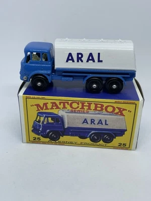 Vintage Lesney Matchbox 25 Custom Bedford Aral Petrol Tanker Truck Repro Box - Image 1 of 4