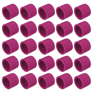 25pcs Auto RCA Port Duct Covers Caps Plugs Protector for RCA Male Plug, Rose Red - Zdjęcie 1 z 4