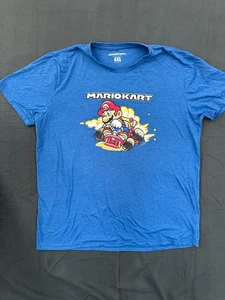 Camiseta Mario Kart Talla 4XL Azul Nintendo Oficial Usada Buen Estado - Imagen 1 de 7