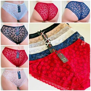 6-12 Bikini cheeky Hipster WOMEN'S Lace UNDERWEAR PANTY Panties Undies 3138 S-XL - Picture 1 of 10