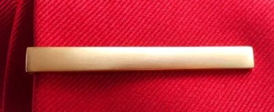 kurze Krawattenklammer vergoldet matt kurz ca. 5,6 cm lang + brauner Box NKK033 - Bild 1 von 4