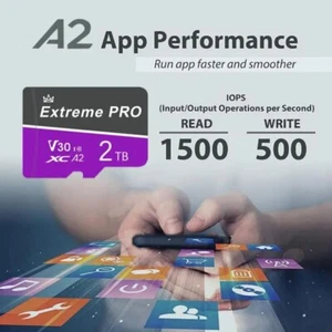 Micro SD Card 2TB Extreme Pro Plus A2 Class 10 U 3 With Adapter - Bild 1 von 14