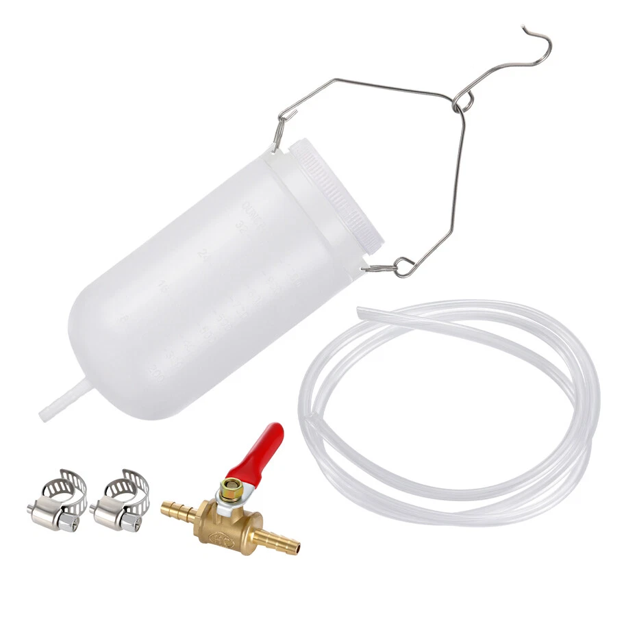 UNIVERSAL MOTORCYCLE 1 LITRE AUXILIARY FUEL TANK & CARB BALANCING TOOL BOTTLE UK - Image 1 of 4