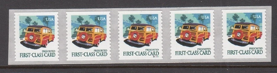 USA PNC SC# 3522 WOODY WAGON 15c. PL# S11111 - FIRST CLASS CARD S.A. SPACE-MNH - Image 1 of 1