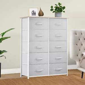 TAUS 10 Drawer Dresser Home Unit Shelf Storage Closet Chest Organizer Tower - Picture 1 of 6