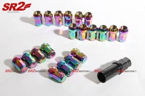 M12 X 1.50mm Titanium Burnt Neon Close End Aluminum Wheel Lug Nuts 20pcs - Picture 1 of 2