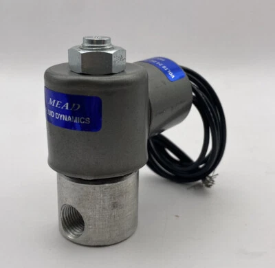 Lote de 3 mini válvulas solenóides Mead Fluid Dynamics Bimba 2 vias MB12-2CSC 24VDC - Imagem 1 de 4