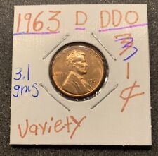 1963 D 1c Lincoln Cents 3/3 DDO Variety Rare 🔥