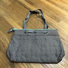 Thirty-One 31 Shoulder Bag Purse Tote Gray Teal Vary You Retired