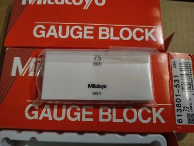 Mitutoyo 75mm Ceramic Rectangular Calibration Inspection Gage Block Grade 0 - Image 1 of 4